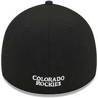 Casquette Flex 39THIRTY avec logo Colorado Rockies New Era pour homme, noire