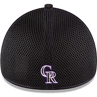 Men's New Era Black Colorado Rockies Logo Neo 39THIRTY Flex Hat