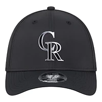 Men's New Era  Black Colorado Rockies Metallic 39THIRTY M-Crown Flex Hat