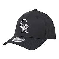 Men's New Era  Black Colorado Rockies Metallic 39THIRTY M-Crown Flex Hat