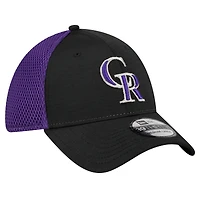 Casquette flexible noire Colorado Rockies Neo 39THIRTY New Era pour hommes
