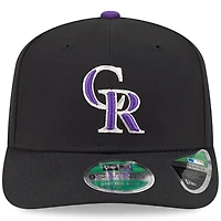 Men's New Era  Black Colorado Rockies Player Replica 9SEVENTY Adjustable Hat