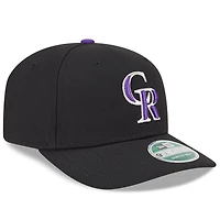 Men's New Era  Black Colorado Rockies Player Replica 9SEVENTY Adjustable Hat