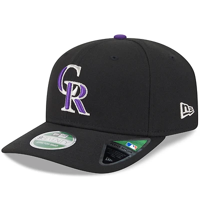 Men's New Era Black Colorado Rockies Player Replica 9SEVENTY Adjustable Hat