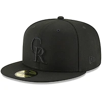 Casquette ajustée New Era 59FIFTY Basic pour homme, logo principal des Colorado Rockies, noire