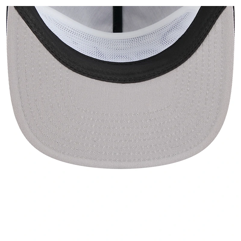 Casquette de golf ajustable noire rétro en satin pour homme New Era Colorado Rockies