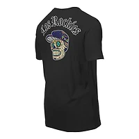 Men's New Era Black Colorado Rockies Sugar Skulls T-Shirt