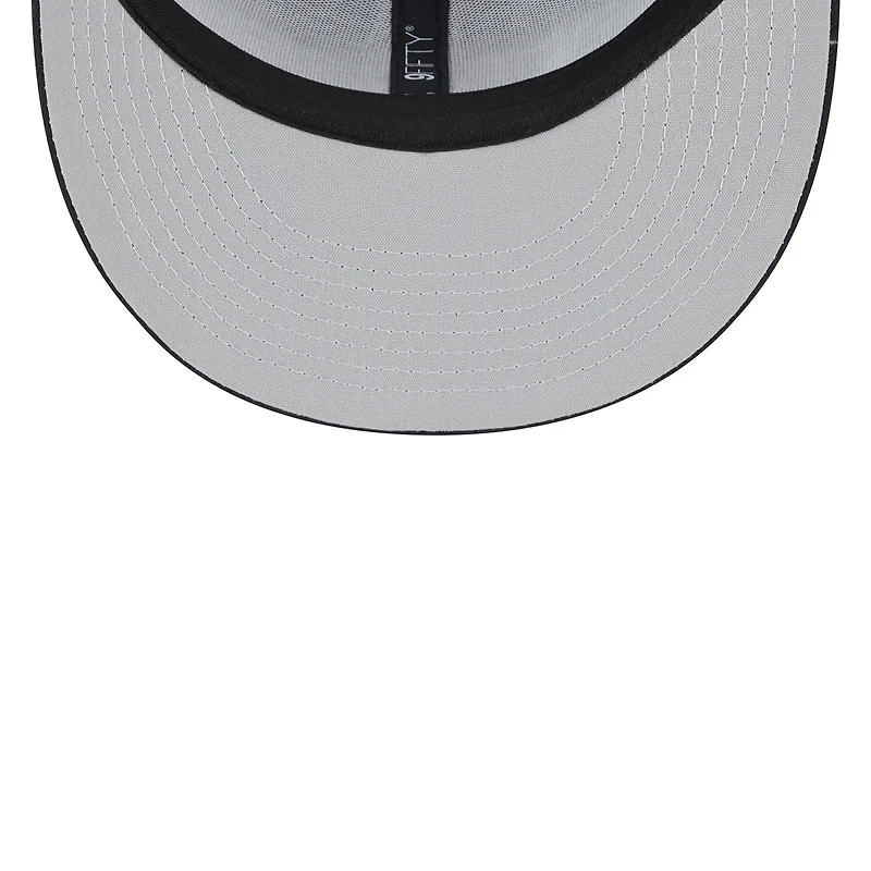 Men's New Era Black Colorado Rockies Team Color Trucker 9FIFTY Snapback Hat