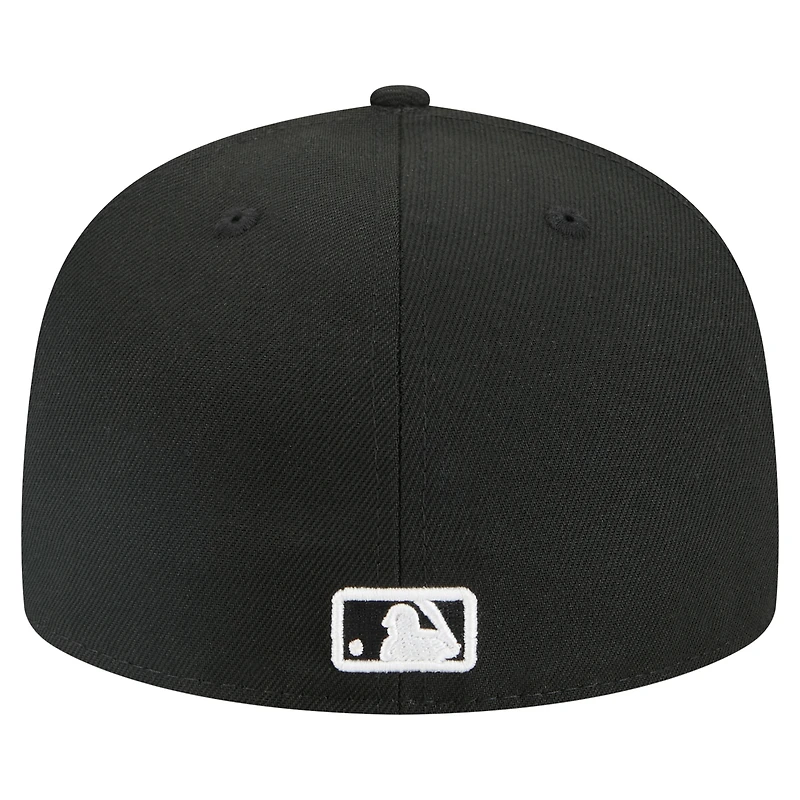 Men's New Era Black Colorado Rockies Tri-Hit 59FIFTY Fitted Hat