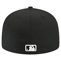 Men's New Era Black Colorado Rockies Tri-Hit 59FIFTY Fitted Hat