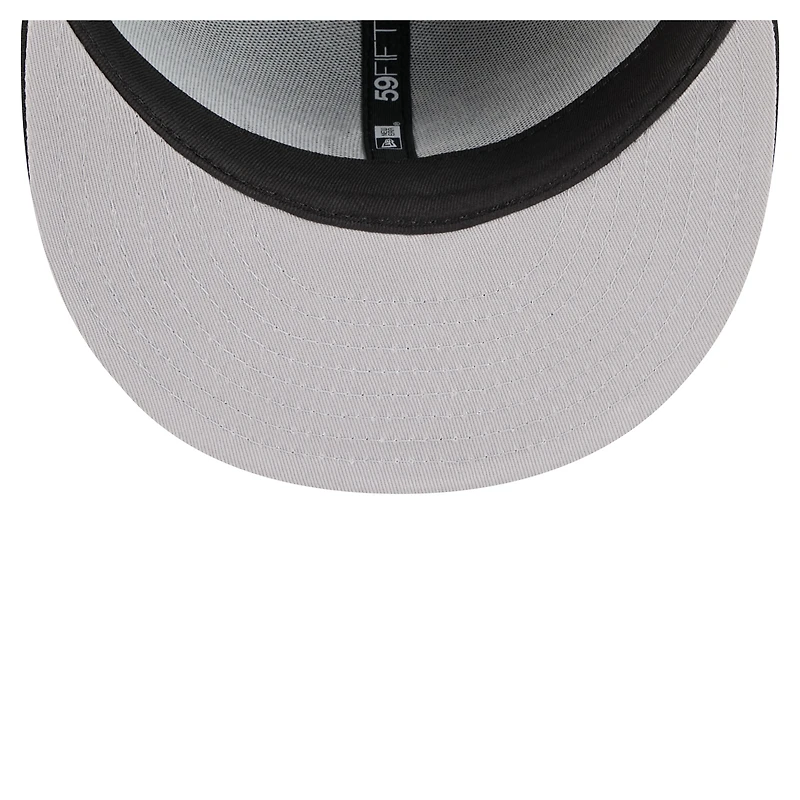 Men's New Era Black Colorado Rockies Tri-Hit 59FIFTY Fitted Hat