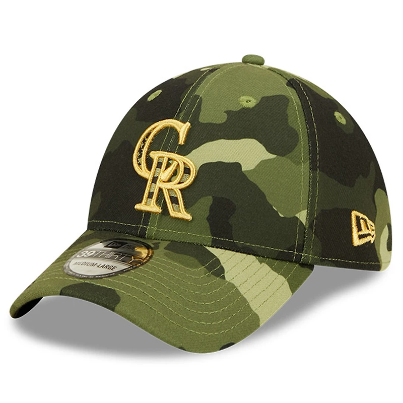 NWE ROCKIE CAMO MLB 2022 JOURNÉE DES FORCES ARMÉES 39TRENTE HATMEFLX