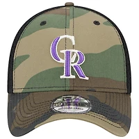 Casquette New Era Camo Colorado Rockies Team Neo 39THIRTY Flex pour homme