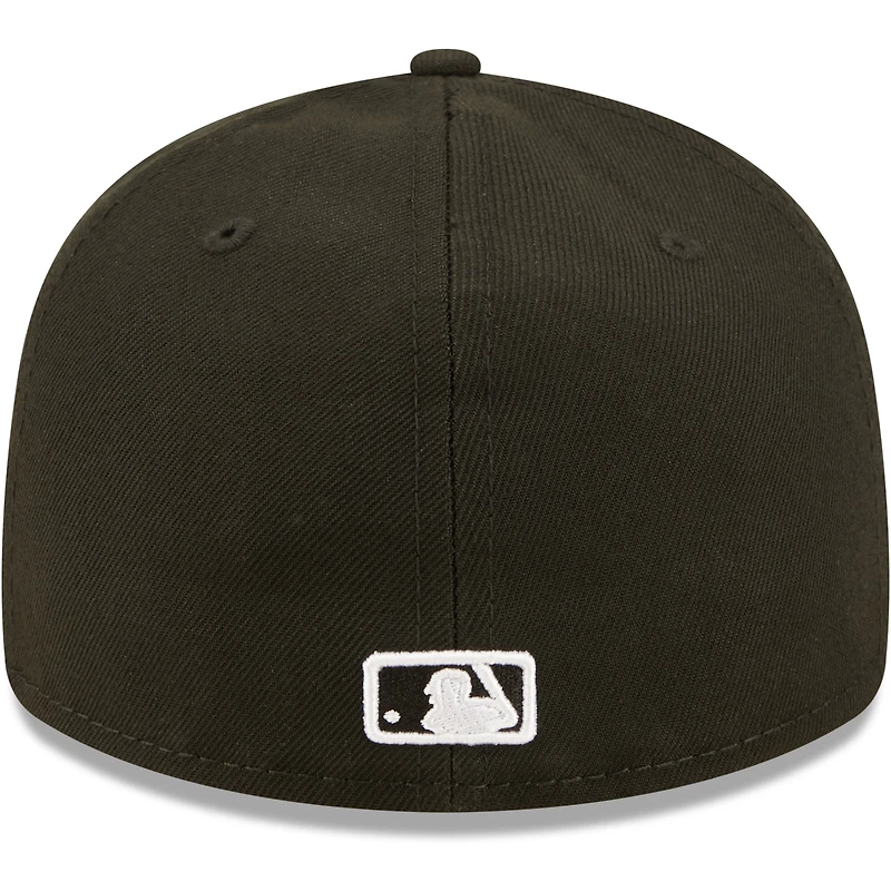 Casquette ajustée 59FIFTY à profil bas Colorado Rockies de New Era pour homme, noir et blanc