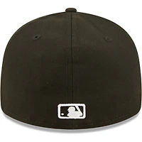 Casquette ajustée 59FIFTY à profil bas Colorado Rockies de New Era pour homme, noir et blanc