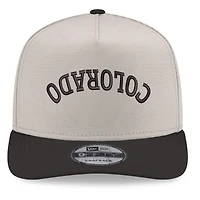 Men's New Era  Cream/Black Colorado Rockies Upside Down City Name A-Frame 9FIFTY Snapback Hat