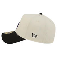 Men's New Era  Cream Colorado Rockies Chrome A-Frame 59FORTY Fitted Hat