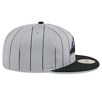 Men's New Era  Gray/Black Colorado Rockies 2025 Batting Practice 59FIFTY Fitted Hat