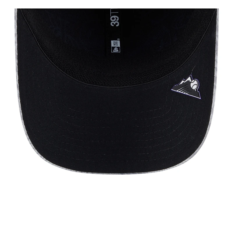Men's New Era Gray Colorado Rockies 2025 MLB Clubhouse 39THIRTY Flex Hat