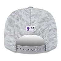 Men's New Era Gray Colorado Rockies 2025 MLB Clubhouse 9SEVENTY Stretch-Snap Hat