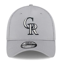Men's New Era Gray Colorado Rockies Active Pivot 39THIRTY Flex Hat