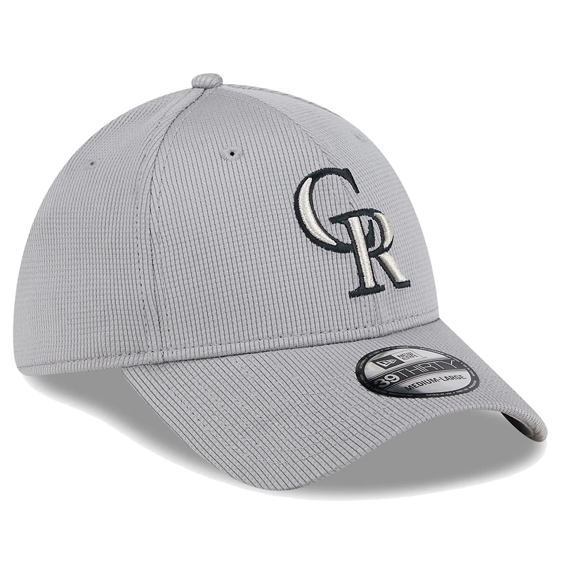 Men's New Era Gray Colorado Rockies Active Pivot 39THIRTY Flex Hat