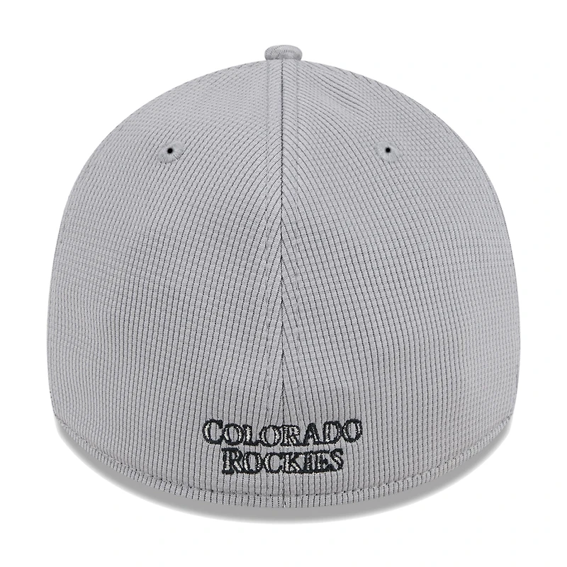 Men's New Era Gray Colorado Rockies Active Pivot 39THIRTY Flex Hat