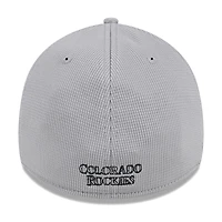 Men's New Era Gray Colorado Rockies Active Pivot 39THIRTY Flex Hat