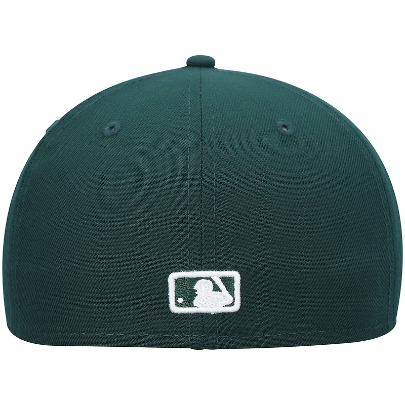 Casquette ajustée 59FIFTY verte avec logo Colorado Rockies pour homme New Era