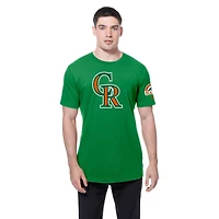 T-shirt à imprimé Shamrock de la Saint-Patrick des Colorado Rockies Kelly Green New Era pour homme