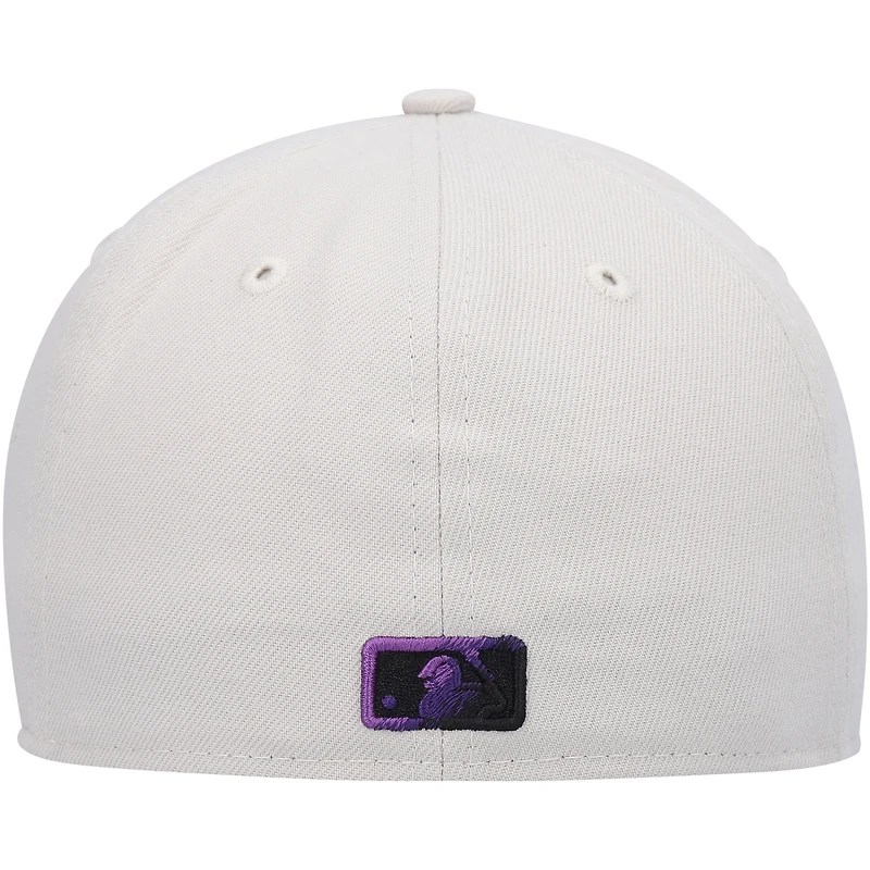 Casquette ajustée 59FIFTY avec sous-visière grise New Era Colorado Rockies Stone pour homme