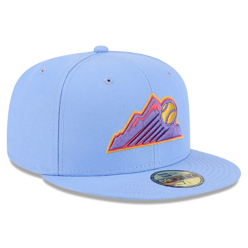 Casquette ajustée 59FIFTY City Connect 2025 bleu clair des Colorado Rockies de New Era pour homme