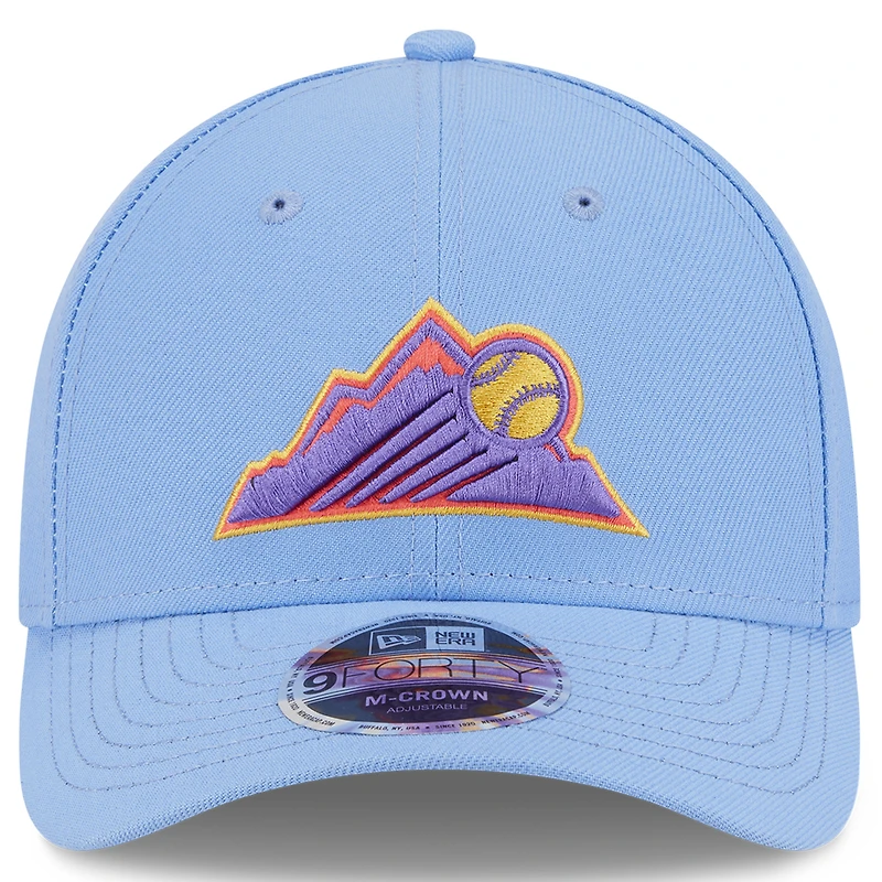 Men's New Era Light Blue Colorado Rockies 2025 City Connect 9FORTY M-Crown Adjustable Hat