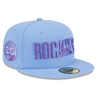 Casquette ajustée 59FIFTY bleu clair pour homme New Era Colorado Rockies 2025 City Connect Fan Pack