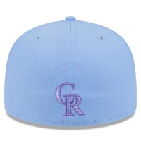 Casquette ajustée 59FIFTY bleu clair pour homme New Era Colorado Rockies 2025 City Connect Fan Pack