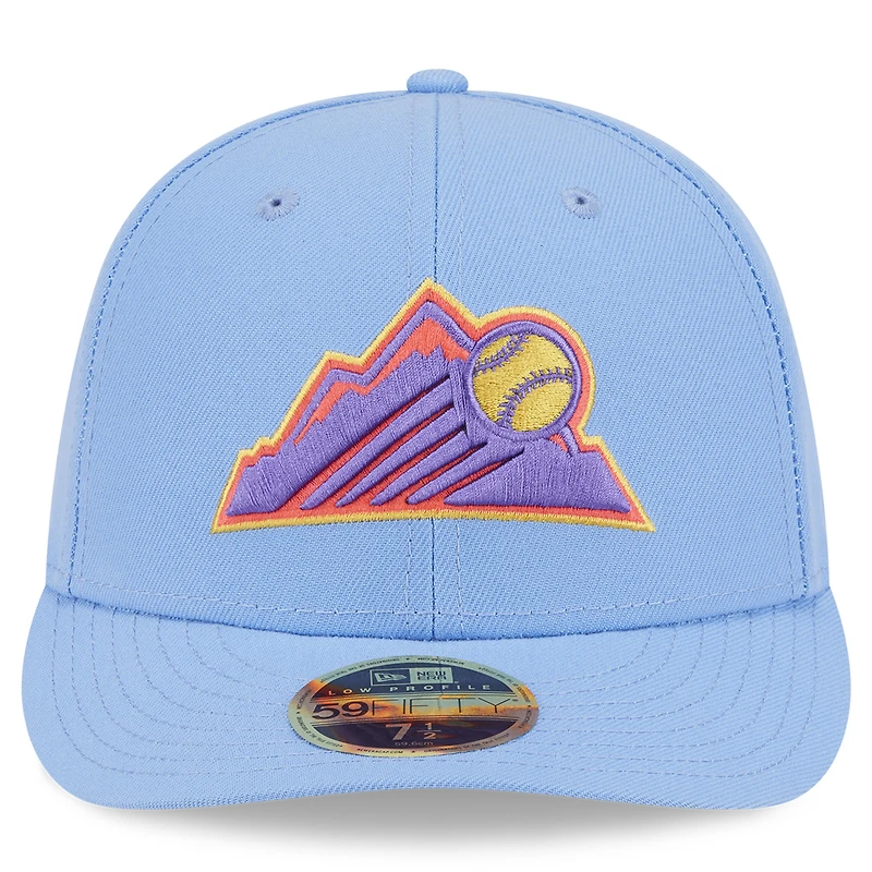 Men's New Era Light Blue Colorado Rockies 2025 City Connect Low Profile 59FIFTY Fitted Hat