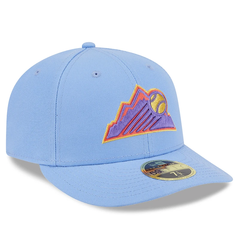 Men's New Era Light Blue Colorado Rockies 2025 City Connect Low Profile 59FIFTY Fitted Hat