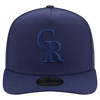 Men's New Era Navy Colorado Rockies Color Pack A-Frame 59FIFTY Fitted Hat