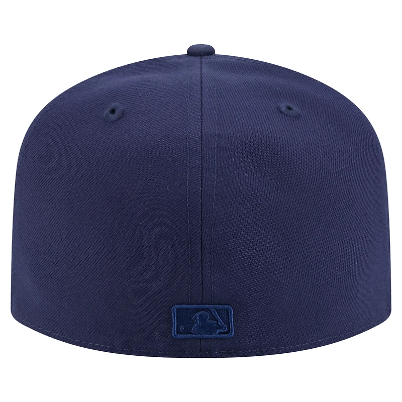 Men's New Era Navy Colorado Rockies Color Pack A-Frame 59FIFTY Fitted Hat