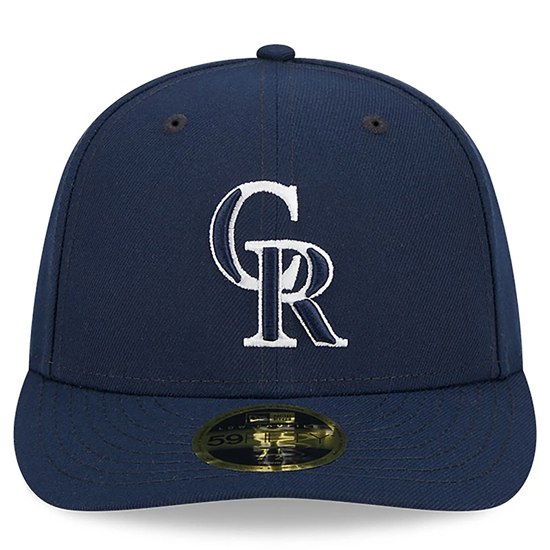 Men's New Era Navy Colorado Rockies Oceanside Low Profile 59FIFTY Fitted Hat
