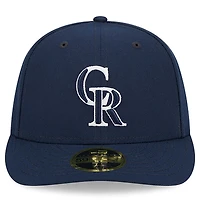Men's New Era Navy Colorado Rockies Oceanside Low Profile 59FIFTY Fitted Hat