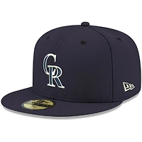 Casquette ajustée 59FIFTY bleu marine avec logo Colorado Rockies pour homme New Era