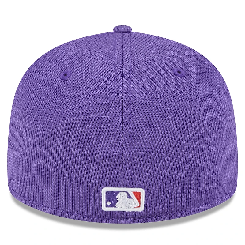 Casquette d'entraînement au bâton 59FIFTY violette New Era Colorado Rockies 2025 City Connect pour homme