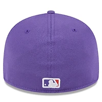 Casquette d'entraînement au bâton 59FIFTY violette New Era Colorado Rockies 2025 City Connect pour homme