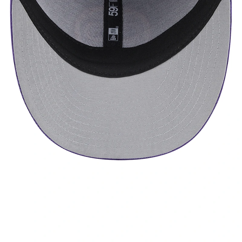Casquette d'entraînement au bâton 59FIFTY violette New Era Colorado Rockies 2025 City Connect pour homme