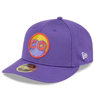 Casquette d'entraînement au bâton 59FIFTY violette New Era Colorado Rockies 2025 City Connect pour homme
