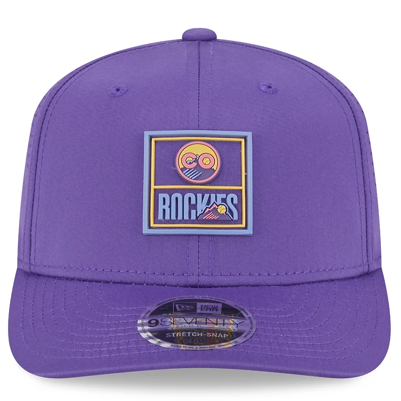 Casquette ajustable 9SEVENTY violette New Era Colorado Rockies 2025 City Connect Fan Pack pour homme