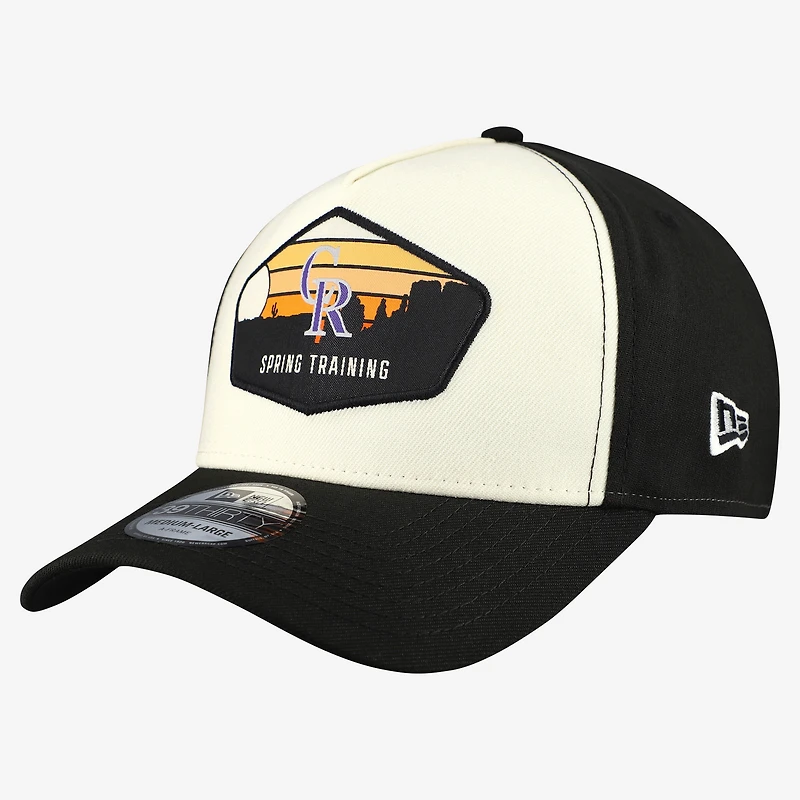 Men's New Era  Stone Colorado Rockies 2026 Spring Training Fan Pack Gradient 39THIRTY Flex Hat