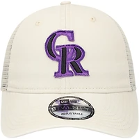 Casquette de camionneur réglable New Era Stone Colorado Rockies Game Day 9TWENTY pour hommes
