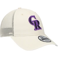 Casquette de camionneur réglable New Era Stone Colorado Rockies Game Day 9TWENTY pour hommes